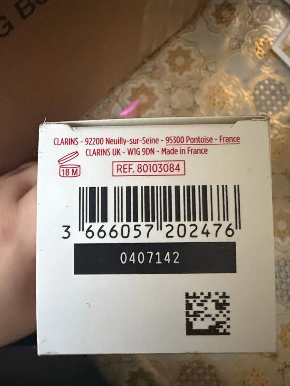 Clarins Double Serum - White with Red Text